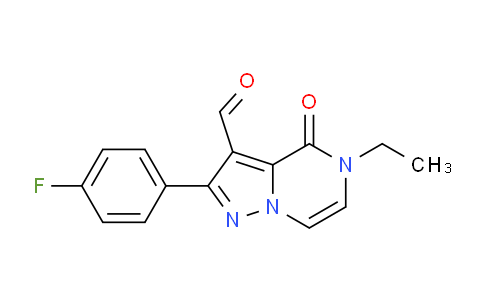 CAS No. 1708288-93-0, 5-Ethyl-2-(4-fluorophenyl)-4-oxo-4,5-dihydropyrazolo[1,5-a]pyrazine-3-carbaldehyde