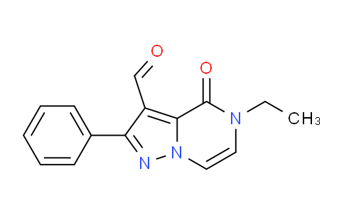 CAS No. 1707571-63-8, 5-Ethyl-4-oxo-2-phenyl-4,5-dihydropyrazolo[1,5-a]pyrazine-3-carbaldehyde