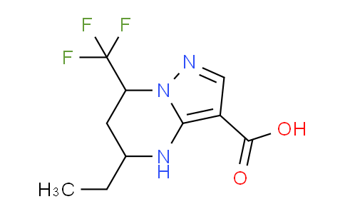 CAS No. 876708-67-7, 5-Ethyl-7-(trifluoromethyl)-4,5,6,7-tetrahydropyrazolo[1,5-a]pyrimidine-3-carboxylic acid