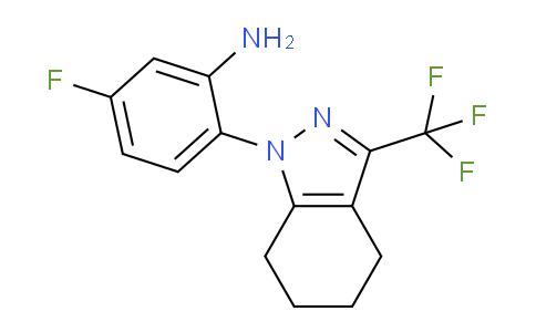 CAS No. 937597-90-5, 5-Fluoro-2-(3-(trifluoromethyl)-4,5,6,7-tetrahydro-1H-indazol-1-yl)aniline