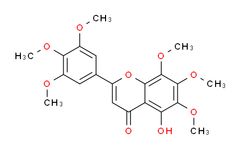 CAS No. 21187-73-5, 5-Hydroxy-6,7,8-trimethoxy-2-(3,4,5-trimethoxyphenyl)-4H-chromen-4-one