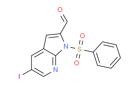 CAS No. 1346447-36-6, 5-Iodo-1-(phenylsulfonyl)-1H-pyrrolo[2,3-b]pyridine-2-carbaldehyde