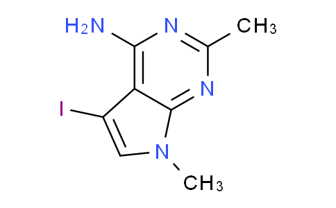 CAS No. 1644664-25-4, 5-Iodo-2,7-dimethyl-7H-pyrrolo[2,3-d]pyrimidin-4-amine