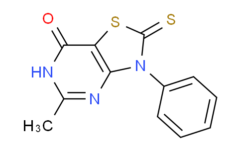 CAS No. 141622-32-4, 5-Methyl-3-phenyl-2-thioxo-2,3-dihydrothiazolo[4,5-d]pyrimidin-7(6H)-one