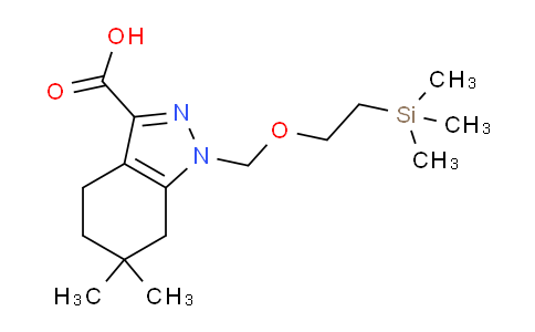 CAS No. 1557247-72-9, 6,6-Dimethyl-1-((2-(trimethylsilyl)ethoxy)methyl)-4,5,6,7-tetrahydro-1H-indazole-3-carboxylic acid
