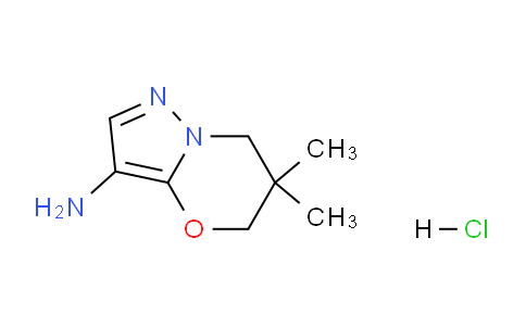 CAS No. 1707367-88-1, 6,6-Dimethyl-6,7-dihydro-5H-pyrazolo[5,1-b][1,3]oxazin-3-amine hydrochloride