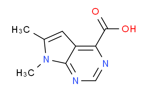 CAS No. 1095822-90-4, 6,7-Dimethyl-7H-pyrrolo[2,3-d]pyrimidine-4-carboxylic acid