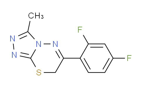 CAS No. 832737-52-7, 6-(2,4-Difluorophenyl)-3-methyl-7H-[1,2,4]triazolo[3,4-b][1,3,4]thiadiazine