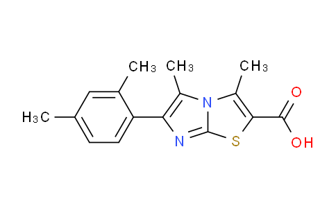 CAS No. 1181372-53-1, 6-(2,4-Dimethylphenyl)-3,5-dimethylimidazo[2,1-b]thiazole-2-carboxylic acid