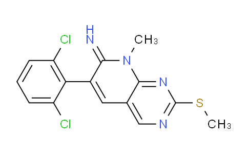 CAS No. 185039-29-6, 6-(2,6-Dichlorophenyl)-8-methyl-2-(methylthio)pyrido[2,3-d]pyrimidin-7(8H)-imine