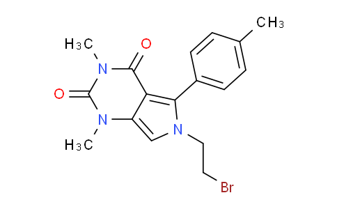 CAS No. 587009-76-5, 6-(2-Bromoethyl)-1,3-dimethyl-5-(p-tolyl)-1H-pyrrolo[3,4-d]pyrimidine-2,4(3H,6H)-dione