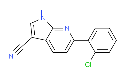 CAS No. 1413066-31-5, 6-(2-Chlorophenyl)-1H-pyrrolo[2,3-b]pyridine-3-carbonitrile