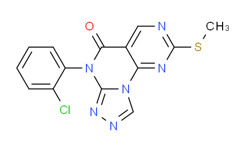 CAS No. 1395026-89-7, 6-(2-Chlorophenyl)-2-(methylthio)pyrimido[5,4-e][1,2,4]triazolo[4,3-a]pyrimidin-5(6H)-one