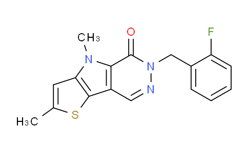 CAS No. 842112-70-3, 6-(2-Fluorobenzyl)-2,4-dimethyl-4H-thieno[2',3':4,5]pyrrolo[2,3-d]pyridazin-5(6H)-one