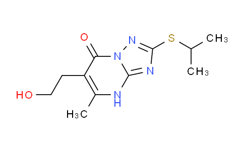 CAS No. 1708079-93-9, 6-(2-Hydroxyethyl)-2-(isopropylthio)-5-methyl-[1,2,4]triazolo[1,5-a]pyrimidin-7(4H)-one