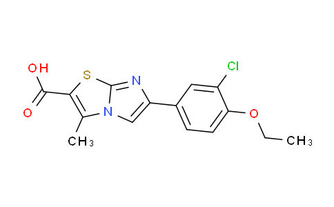 CAS No. 1437481-32-7, 6-(3-Chloro-4-ethoxyphenyl)-3-methylimidazo[2,1-b]thiazole-2-carboxylic acid