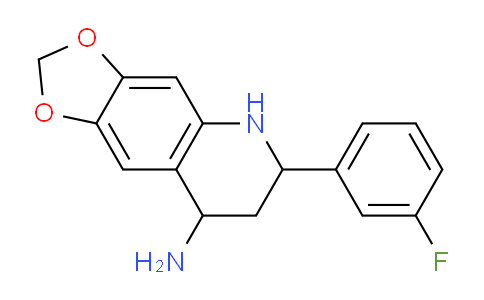 CAS No. 1956326-58-1, 6-(3-Fluorophenyl)-5,6,7,8-tetrahydro-[1,3]dioxolo[4,5-g]quinolin-8-amine