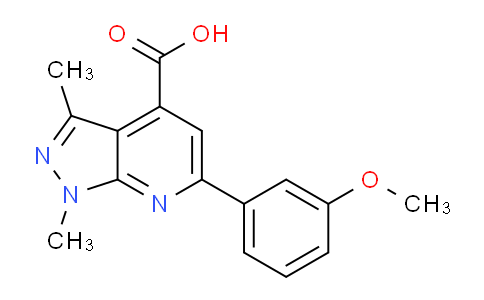 CAS No. 937597-68-7, 6-(3-Methoxyphenyl)-1,3-dimethyl-1H-pyrazolo[3,4-b]pyridine-4-carboxylic acid