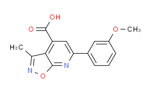 CAS No. 1011389-03-9, 6-(3-Methoxyphenyl)-3-methylisoxazolo[5,4-b]pyridine-4-carboxylic acid