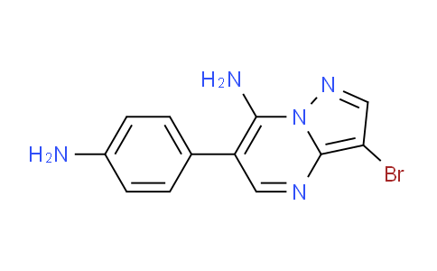 CAS No. 1039364-84-5, 6-(4-Aminophenyl)-3-bromopyrazolo[1,5-a]pyrimidin-7-amine