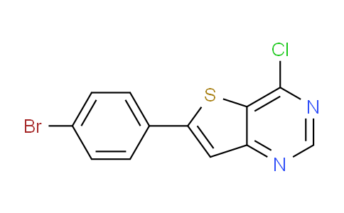 CAS No. 827614-25-5, 6-(4-Bromophenyl)-4-chlorothieno[3,2-d]pyrimidine