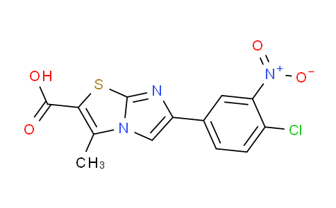 CAS No. 1437481-63-4, 6-(4-Chloro-3-nitrophenyl)-3-methylimidazo[2,1-b]thiazole-2-carboxylic acid