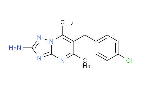 CAS No. 885949-37-1, 6-(4-Chlorobenzyl)-5,7-dimethyl-[1,2,4]triazolo[1,5-a]pyrimidin-2-amine