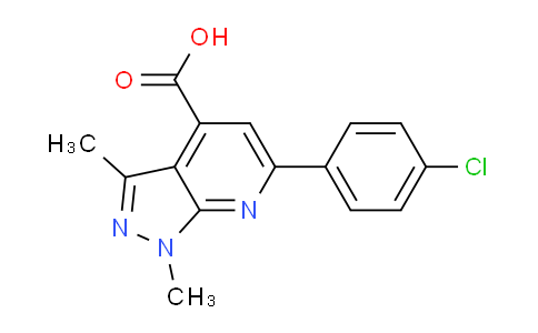 CAS No. 886503-59-9, 6-(4-Chlorophenyl)-1,3-dimethyl-1H-pyrazolo[3,4-b]pyridine-4-carboxylic acid