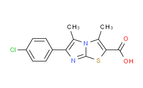 CAS No. 1181348-09-3, 6-(4-Chlorophenyl)-3,5-dimethylimidazo[2,1-b]thiazole-2-carboxylic acid