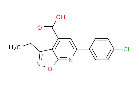 CAS No. 1263210-58-7, 6-(4-Chlorophenyl)-3-ethylisoxazolo[5,4-b]pyridine-4-carboxylic acid