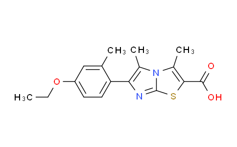CAS No. 1437436-07-1, 6-(4-Ethoxy-2-methylphenyl)-3,5-dimethylimidazo[2,1-b]thiazole-2-carboxylic acid