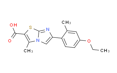 CAS No. 1437485-79-4, 6-(4-Ethoxy-2-methylphenyl)-3-methylimidazo[2,1-b]thiazole-2-carboxylic acid