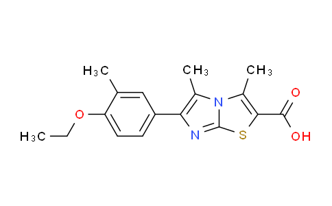 CAS No. 1437385-61-9, 6-(4-Ethoxy-3-methylphenyl)-3,5-dimethylimidazo[2,1-b]thiazole-2-carboxylic acid