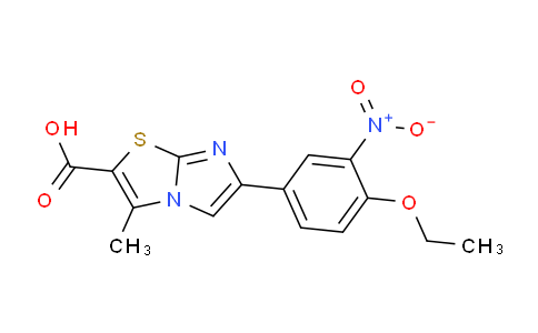 CAS No. 1437435-72-7, 6-(4-Ethoxy-3-nitrophenyl)-3-methylimidazo[2,1-b]thiazole-2-carboxylic acid