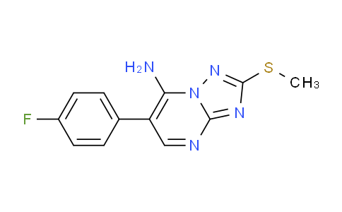 CAS No. 338394-83-5, 6-(4-Fluorophenyl)-2-(methylthio)-[1,2,4]triazolo[1,5-a]pyrimidin-7-amine