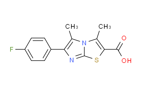 CAS No. 1181261-79-9, 6-(4-Fluorophenyl)-3,5-dimethylimidazo[2,1-b]thiazole-2-carboxylic acid