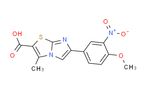 CAS No. 1437385-53-9, 6-(4-Methoxy-3-nitrophenyl)-3-methylimidazo[2,1-b]thiazole-2-carboxylic acid