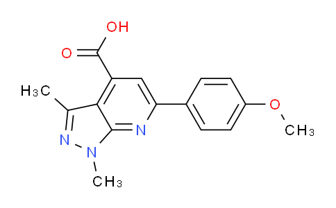 CAS No. 937598-82-8, 6-(4-Methoxyphenyl)-1,3-dimethyl-1H-pyrazolo[3,4-b]pyridine-4-carboxylic acid