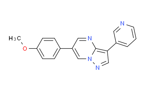 CAS No. 216661-72-2, 6-(4-Methoxyphenyl)-3-(pyridin-3-yl)pyrazolo[1,5-a]pyrimidine