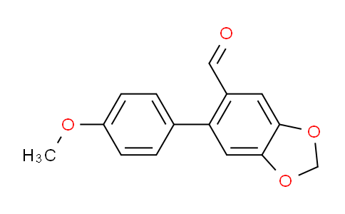 CAS No. 875854-00-5, 6-(4-Methoxyphenyl)benzo[d][1,3]dioxole-5-carbaldehyde