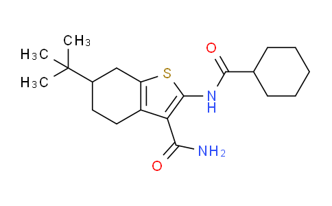 CAS No. 353788-95-1, 6-(tert-Butyl)-2-(cyclohexanecarboxamido)-4,5,6,7-tetrahydrobenzo[b]thiophene-3-carboxamide