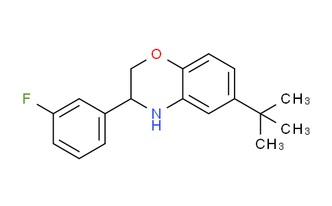 CAS No. 1708437-11-9, 6-(tert-Butyl)-3-(3-fluorophenyl)-3,4-dihydro-2H-benzo[b][1,4]oxazine