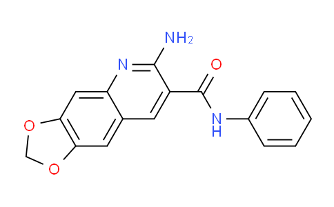 CAS No. 131336-38-4, 6-Amino-N-phenyl-[1,3]dioxolo[4,5-g]quinoline-7-carboxamide