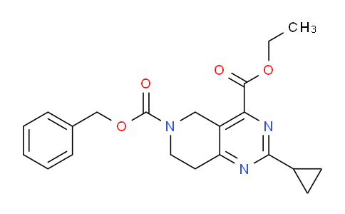 CAS No. 1956334-62-5, 6-Benzyl 4-ethyl 2-cyclopropyl-7,8-dihydropyrido[4,3-d]pyrimidine-4,6(5H)-dicarboxylate
