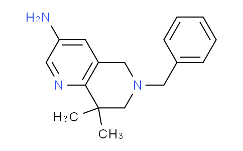 CAS No. 1356087-44-9, 6-Benzyl-8,8-dimethyl-5,6,7,8-tetrahydro-1,6-naphthyridin-3-amine