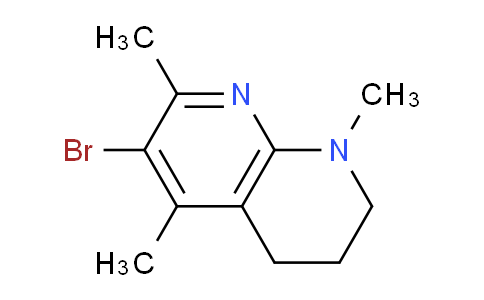 CAS No. 627098-11-7, 6-Bromo-1,5,7-trimethyl-1,2,3,4-tetrahydro-1,8-naphthyridine