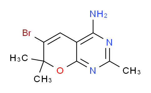CAS No. 1593077-50-9, 6-Bromo-2,7,7-trimethyl-7H-pyrano[2,3-d]pyrimidin-4-amine
