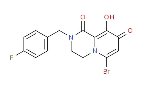 CAS No. 895133-42-3, 6-Bromo-2-(4-fluorobenzyl)-9-hydroxy-3,4-dihydro-1H-pyrido[1,2-a]pyrazine-1,8(2H)-dione