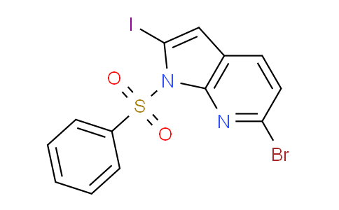 CAS No. 1227270-17-8, 6-Bromo-2-iodo-1-(phenylsulfonyl)-1H-pyrrolo[2,3-b]pyridine