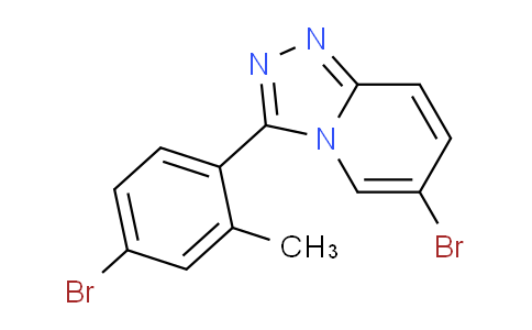 CAS No. 876373-12-5, 6-Bromo-3-(4-bromo-2-methylphenyl)-[1,2,4]triazolo[4,3-a]pyridine